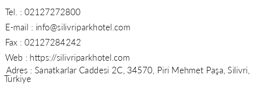 Silivri Park Hotel telefon numaralar, faks, e-mail, posta adresi ve iletiim bilgileri
